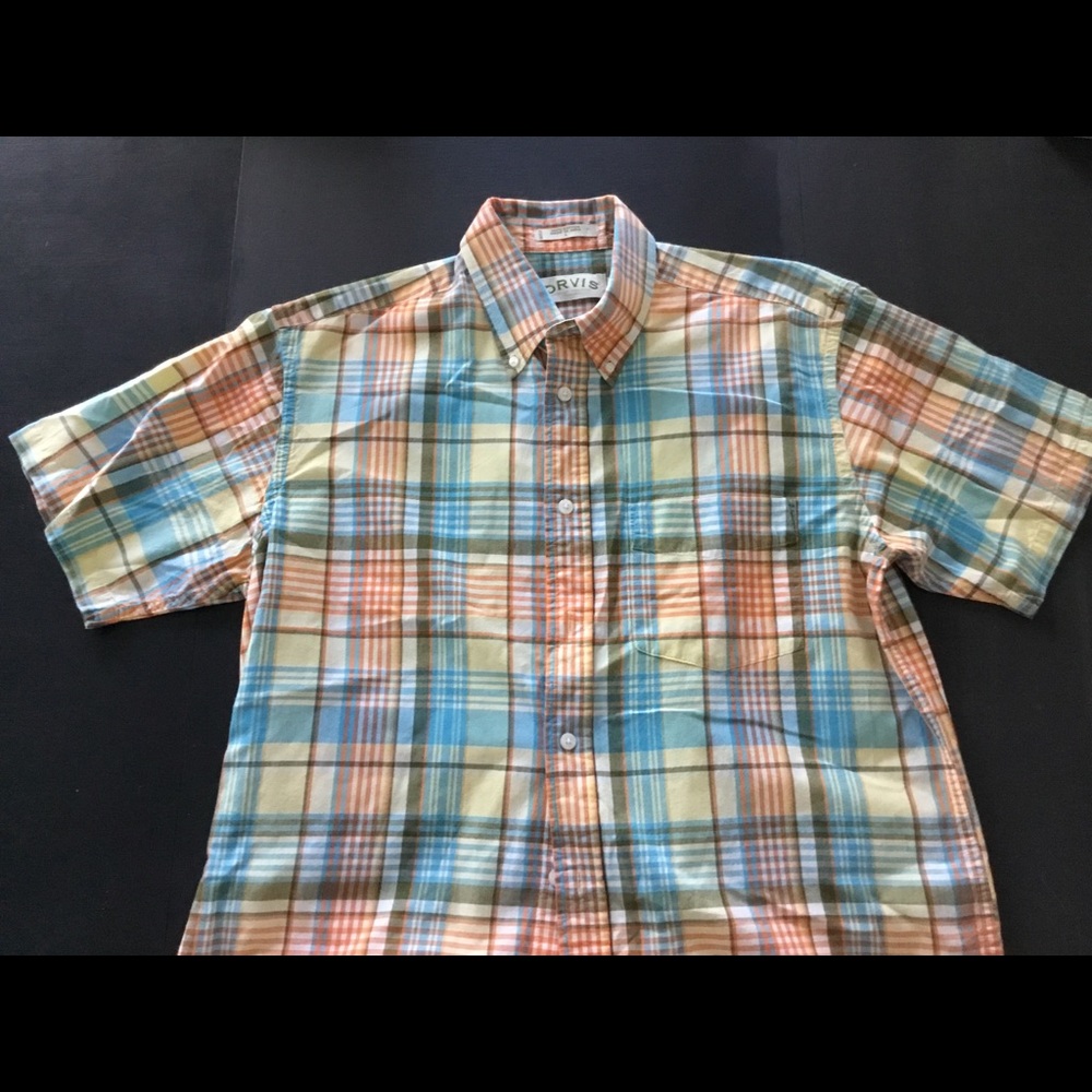 Men large short button down